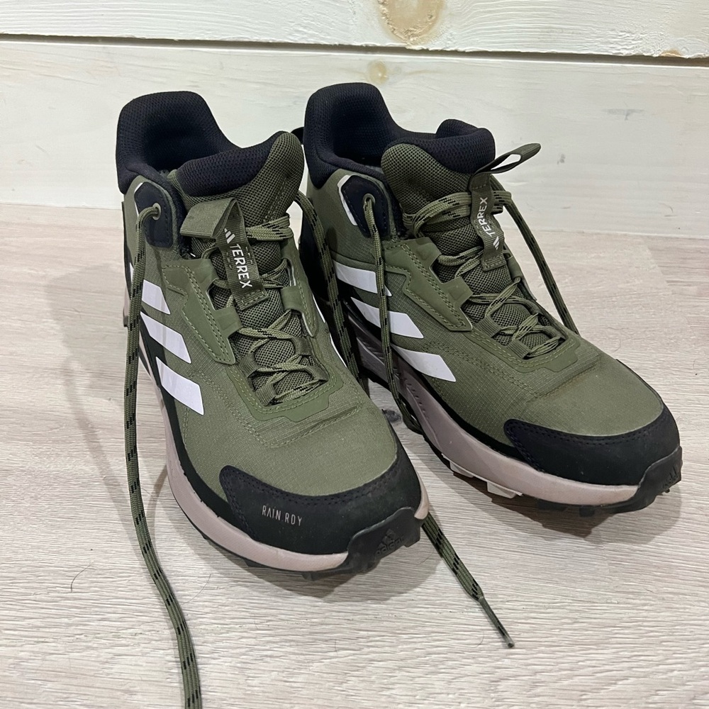 Adidas Olive and Black Terrex Hiking Shoes